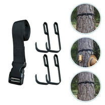 NIAIZEK 5Pcs Black Metal Tree Stand Strap Hangers Easy Install Outdoor Hunting Accessories