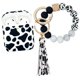 thumbnail image 1 of Koujaon Compatible Con Funda Para Airpods Funda Protectora De Silicona Suave Con Llavero De Pulsera Compatible Con Apple Airpods 2.ª Funda De Carga De 1.ª Generación (Vaca), 1 of 1