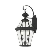 Livex Lighting Georgetown 2 Light Outdoor Wall Lantern in Black