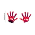 thumbnail image 3 of 1 par de guantes luminosos LED que brillan intensamente Halloween esqueleto manopla fiesta Prop (rojo), 3 of 7