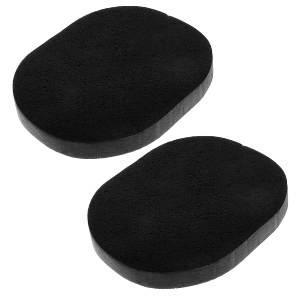 esponjas negras de limpieza facial con carbón de bambú activado para limpieza y exfoliación de la piel