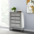 thumbnail image 3 of LuxenHome Modern Gray 37.4" Tall 4-Drawer Chest, 3 of 15