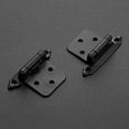 5 Pack 1/2 inch Overlay Hinges Black SemiConcealed Cupboard