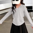 thumbnail image 3 of Girls Jacket Outdoor Lightweight Hooded Coat Long Sleeve Sun Protection Outerwear with Zipper Size 4-10, 3 of 7