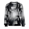 thumbnail image 7 of Geometric Womens Casual Crewneck Sweatshirt Long Sleeve Tops Cute Pullover Loose Fit, 7 of 7