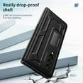 thumbnail image 6 of for Samsung Galaxy Z Fold 3 Case, with Glass Screen Protector Cover & Kickstand Design Z Fold3 Phone Case Women Men Hard Heavy Duty Durable  for Galaxy Z Fold 3 5G Case (Z Fold 3, Black), 6 of 14