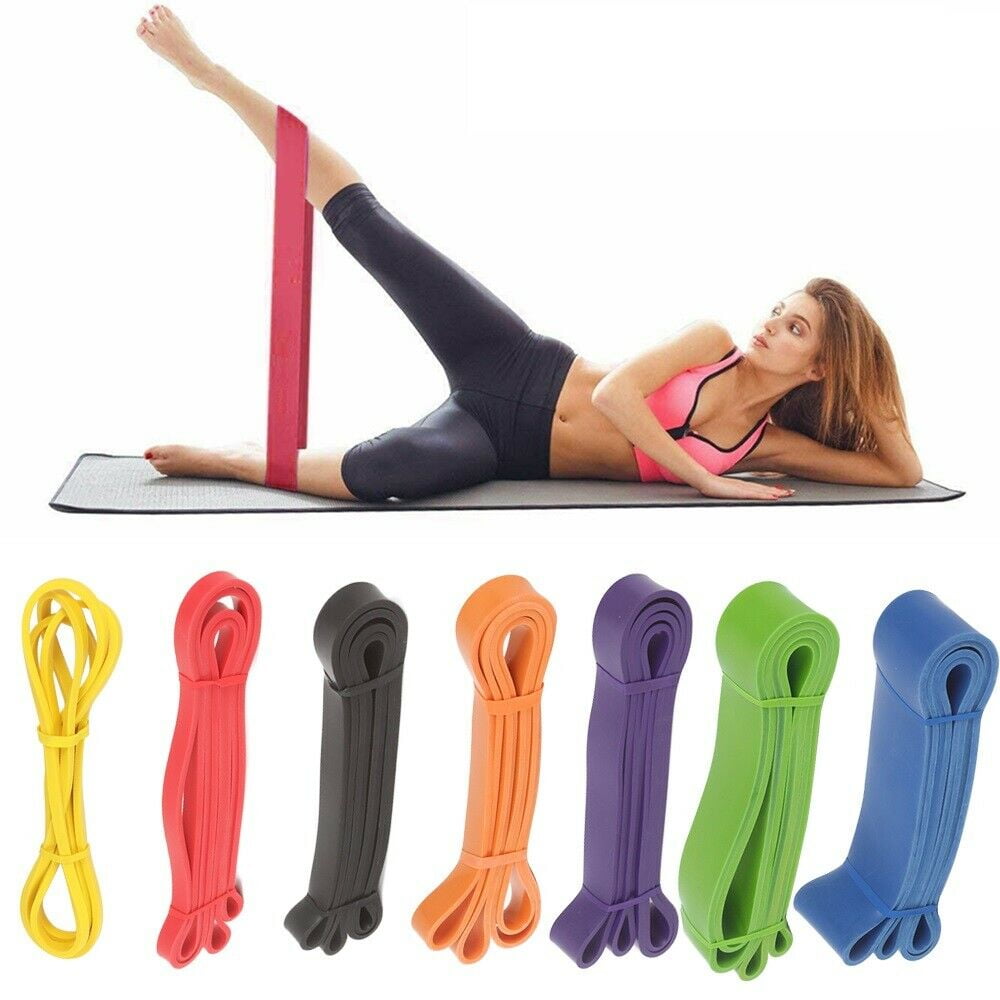 Resistance Bands Tension Rope  Loop Exercise Sport Fitness Tube Home Yoga Gym UK 