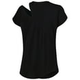 thumbnail image 3 of Women's KIYA TOMLIN Black Cincinnati Bengals Cut Out Tri-Blend Shirt, 3 of 3