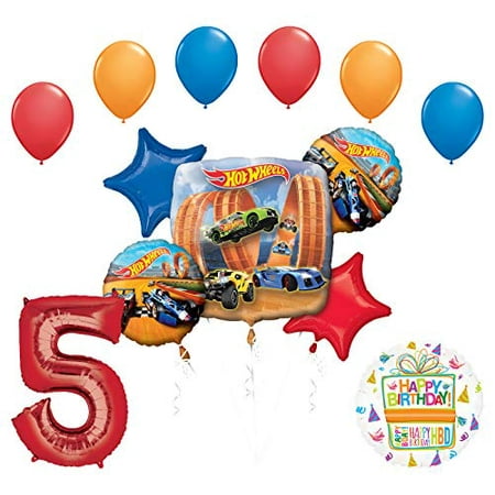 Mayflower Products Hot Wheels Party Supplies 5th Birthday Balloon