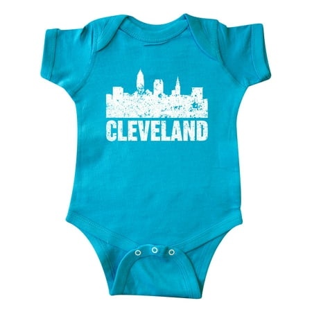 

Inktastic Cleveland Skyline Grunge Gift Baby Boy or Baby Girl Bodysuit