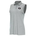 thumbnail image 2 of Women's Antigua  Heather Gray Georgia Bulldogs Recap Sleeveless Polo, 2 of 3