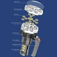 thumbnail image 6 of Rechargeable LED Flashlight, 11 Lights, Built-in Battery, Portable Searchlight for Outdoor Camping, COB Side Lights, 3 Light Sources, USB Charging, Waterproof, ABS Material, 230g, 6 of 9