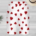 thumbnail image 4 of YMNXA Women's Casual Shorts Elastic Waist Drawstring Love Heart Printed Fashion Summer Comfort Soft Shorts For Everyday Wear ,White,Xs, 4 of 4