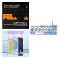 thumbnail image 1 of 87 teclas mecánico para juegos con cable retroiluminado Antideslizant trabajar o Gaming and Diseño impermeable C Macarena Teclado mecánico, 1 of 8