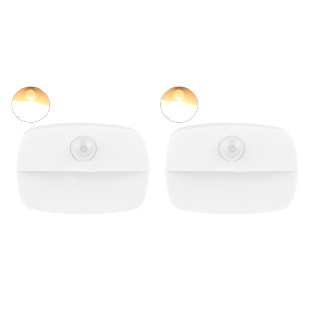 sweethay Luz nocturna de inducción inteligente, Sensor de movimiento automático, lámpara inalámbrica, herramienta de iluminación para Blanco cálido PC 1 2Conjunto