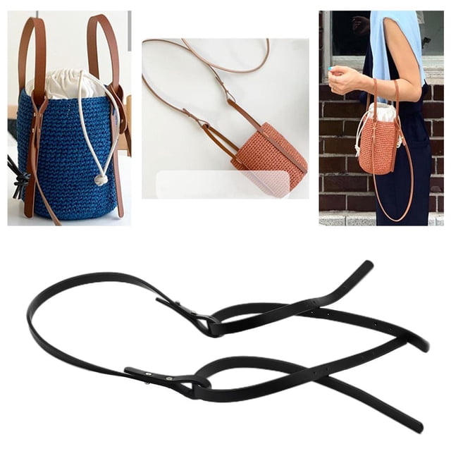 Correas de cuero PU, accesorios de paquete de repuesto, correa de hombro intercambiable, piezas de repuesto para correas de bolso cruzado, bandas de h Negro Baoblaze Reemplazo de la correa de hombro