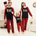 thumbnail image 2 of Sinhoon Family Christmas Pjs Matching Sets Santa Christmas Matching Jammies for Couples Adults Holiday Xmas Sleepwear Set, 2 of 7