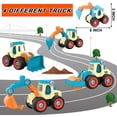 thumbnail image 3 of Juguetes para niños pequeños de 2 a 4 años, juguetes de arena de playa de verano para niños de 2 3 4 años, regalos de cumpleaños, juguetes educativos STEM para desmontar camiones WD.WDQZL Hogar, 3 of 6
