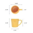thumbnail image 2 of Excellante Color Yellow melamine dinnerware collection 3.125 inch mug/cup - 7 oz, comes in dozen, 2 of 2