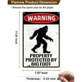 thumbnail image 6 of Funny Sasquatch Gifts Metal Sign - Warning Property Protected By Bigfoot Gifts for Bigfoot Sasquatch Lover Yard Garden Garage Man Cave Wall Decor 8×12 Inch, 6 of 8