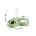 thumbnail image 3 of Dispensador automático de agua y comida 2 en 1 para perros y gatos: comedero doble con cuencos de acero inoxidable, base antideslizante, reposición de agua por gravedad y soporte para comida seca., 3 of 6