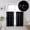 Black, variant on 2 Panels White Kitchen Curtains 36 Inch Length Tier Curtain, Faux Linen Textured Small Cafe Curtain, Light Filtering Short Window Curtains for Bathroom Basement, 30x36 inch, 2PCS