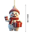 thumbnail image 3 of AuroraX Contemporary Christmas Decoration Hanging Acrylic 2025 Keepsake Ornaments Neutral Snowman for Christma Tree,Xmas Gifts Decor, 3 of 5