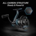 thumbnail image 3 of Carbon X II Spinning Reels, Light to 5.5oz, Upgrade Carbon Frame Rotor, 22LBs Max Drag, 10+1 Shielded BB, 6.2:1/5.2:1, Smooth Powerful Freshwater Saltwater Spinning Fishing Reel, 3 of 11