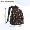 thumbnail image 4 of Picia Bulldog with Sunglasses Large Capacity Backpack Classic Style Backpack Casual Backpack Water-Resistant School Work Travel Outdoor Backpack, 4 of 8