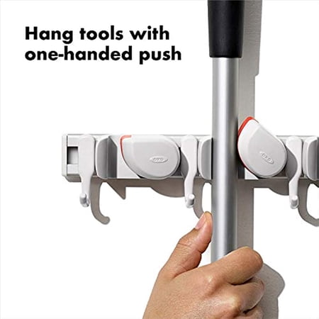 OXO Good Grips Wall-Mounted Mop and Broom Organizer 3"x5"x17"