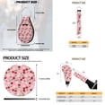 thumbnail image 6 of Uorisanigo Pink Cherry Car Seat Cover with Cup Holder Coasters Seatbelt Shoulder Pad Gear Shift & Handbrake Headrest Cover Key Chains Steering Covers Car Armrest Cushion Interior Decor, 6 of 7