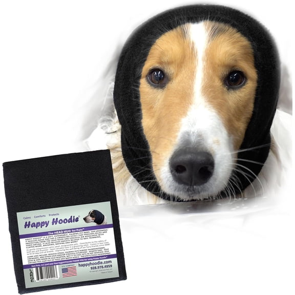 Happy Hoodie The Original Dog & Cat Calming Band - American Brand Anxiety Relief/Noise Protection Grooming Thunder Fireworks (Large, ) Since 2008