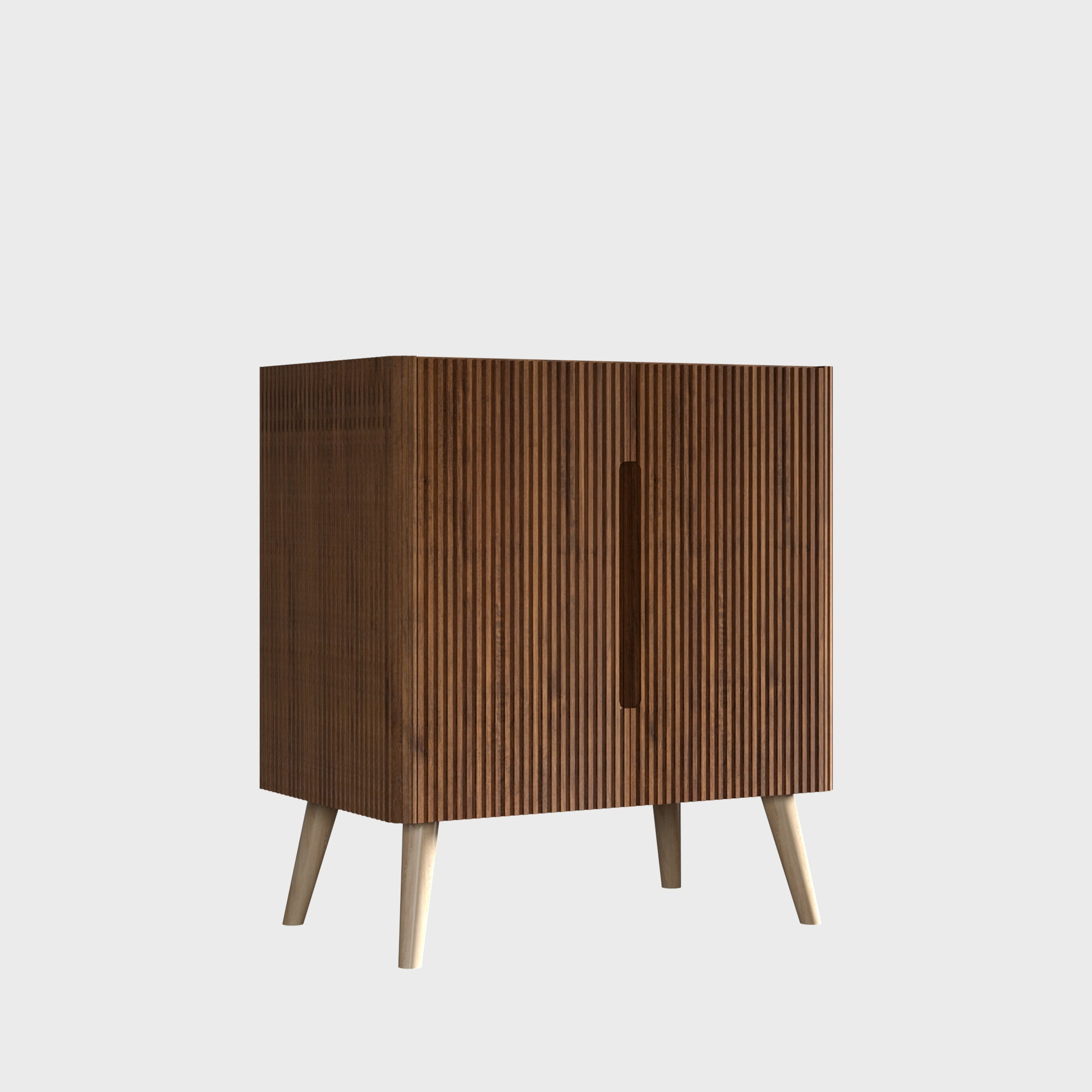 Vanity With Sink, CC0430F305 Etna 30" Striped Walnut Bathroom Vanity WITHOUT Sink, Freestanding Bathroom Cabinet for Modern Bathroom, White+Walnut Bathroom Vanity,Melamine Single Sink Vanity