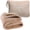 Beige Long, variant on BlueHills Premium Soft Large Travel Blanket Pillow for Tall Airplane Throw - Navy Blue