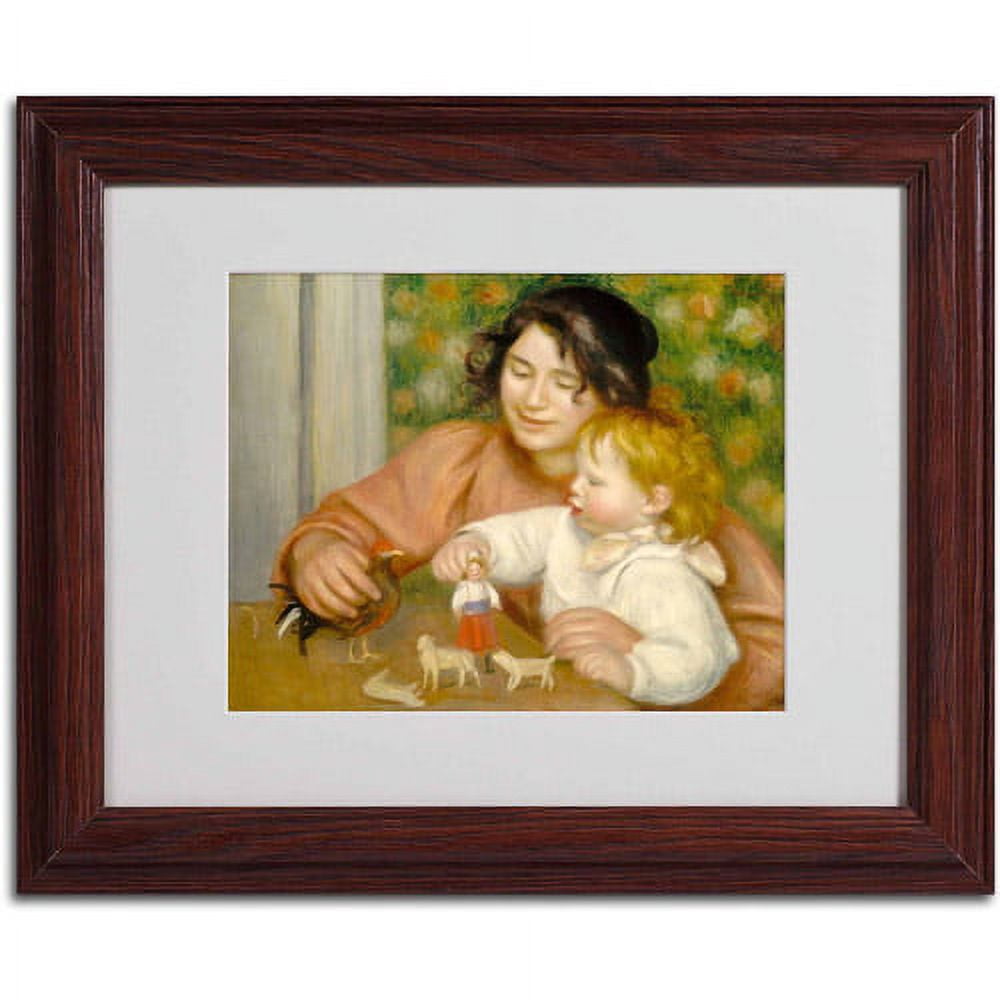 "Child With Toys 1895-96" Canvas Art by Pierre Renoir, Wood Frame