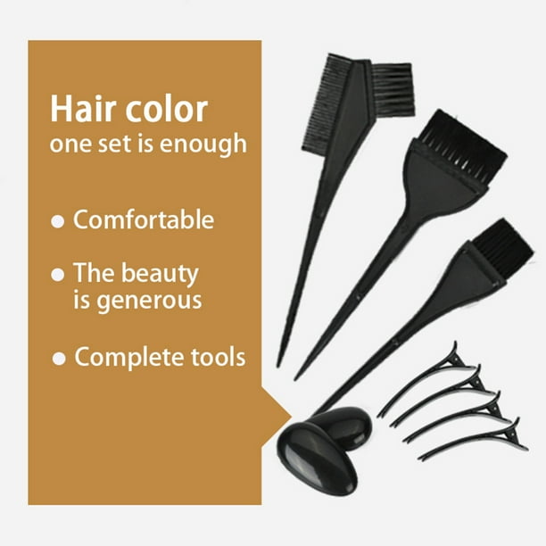 Kit de tinte para el cabello, cuenco para teñir el cabello, cepillo para teñir, peine, cubierta para las orejas, guantes para teñir el cabello en salón, herramientas para teñir el cabello