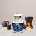 thumbnail image 5 of MUKTIVE Crow Funeral Urn for Human Ashes, Keepsake Memorial Blue Urns for Adult Male, Burial Forest Urn for Ashes for Women, Decorative Mini Cremation Urns for Adult, 3 Inch, 5 of 7