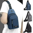 thumbnail image 5 of IFNWSV Men's Small Sling Bag Zipper Multi-purpose Crossbody Bags Travel Outdoor Sports Bag with Earphone Hole, 5 of 5