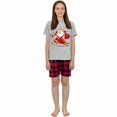 thumbnail image 5 of iHapHap Family Christmas PJs Plaid Short Sleeve 2Pc Sleep Set, Womens S, 5 of 6
