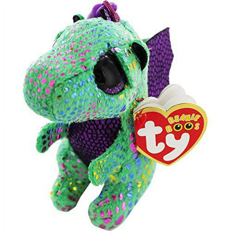 Cinder Dragon Beanie Boo Clip Stuffed Animal by TY 36637