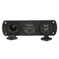 thumbnail image 2 of Dual USB Car  3 In 1  Socket Panel Dual USB Outlet Panel   Socket LED Digital Voltmeter For Truck Marine RV  Car, 2 of 8