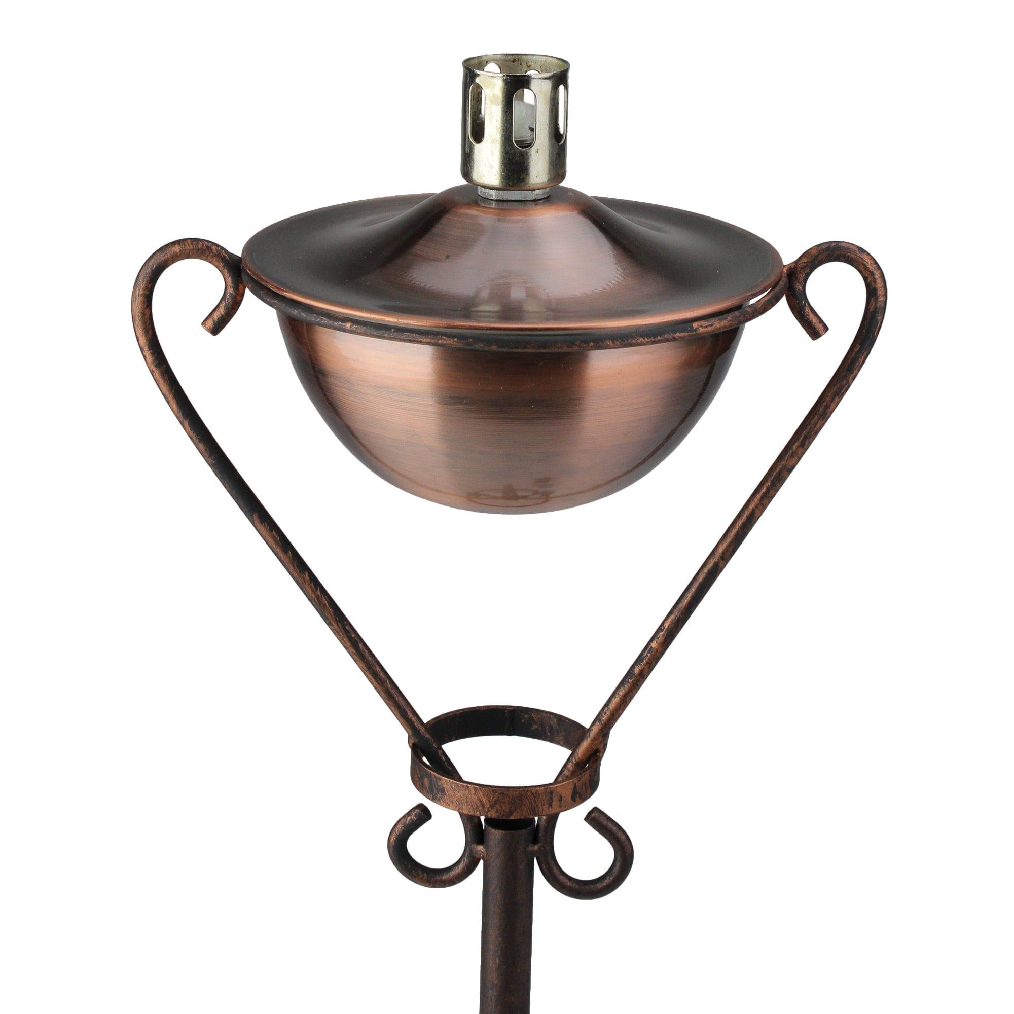 Northlight 61" Half Moon Garden Oil Lamp Outdoor Patio Torch - Brushed Copper
