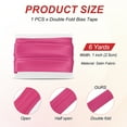 thumbnail image 2 of Uxcell Double Fold Bias Tape 1 inch x 6 Yards Satin Pre-fold Tape Rose Red, 2 of 5