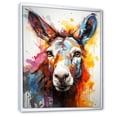 thumbnail image 2 of Designart "Pop Art Donkey I" Animals Framed Wall Art - Traditional Grey Donkey Bedroom Framed Canvas Wall Art, 2 of 6