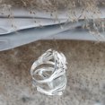 thumbnail image 3 of Romantic Blooming Rose Flower Love Sterling Silver Engagement Floral Ring-9, 3 of 7