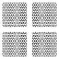 thumbnail image 1 of Black and White Coaster Set of 4, Abstract Art Style Modern Monochrome Design of Triangles Illustration, Square Hardboard Gloss Coasters, Standard Size, Black and White, by Ambesonne, 1 of 2
