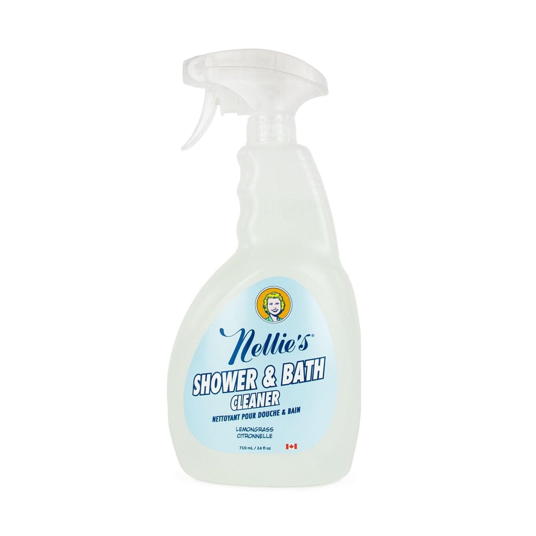 Nellie's Bath & Shower Cleaner, Bathroom Cleaning, 710ml, Lemongrass Scent