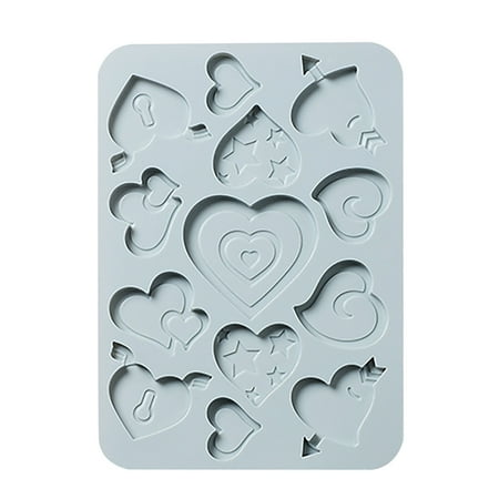 

Yubnlvae valentines day Different Love Bis cuit Chocolate Epoxy Soft Candy Baking Silicone Mould