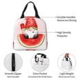 thumbnail image 3 of Rateoe Watermelon Gnome Pattern Insulated Lunch Bag with Thick Aluminum Foil Lunch Tote Bag with Front Pocket for Men and Women, Ideal for Work, School, Picnics, and Travel, 3 of 5