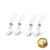 Stainless Steel Butter Spreader Knife,HXRH Multipurpose Cheese Spreader for Jam,Portable Kitchen Tableware for Soft and Hard Cheese,4Pack